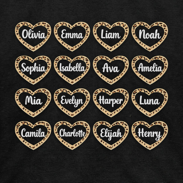 Leopard Heart Mom Tee
