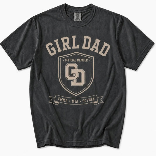 iLuv™ Personalized Girl Dad 'Varsity Crest' T-Shirt