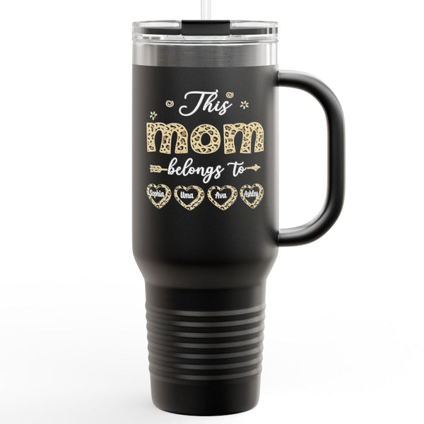 Leopard Heart Personalized Tumbler