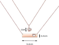 Load image into Gallery viewer, AKLuv™ Mother &amp; Daughter Matching &#39;Cut Out&#39; Heart Cubic Zirconia Necklace Set - 2,3,4 Pieces Mother Daughter Necklace AKLuv™ 

