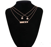 Load image into Gallery viewer, AKLuv™ Mother &amp; Daughter Matching &#39;Cut Out&#39; Heart Cubic Zirconia Necklace Set - 2,3,4 Pieces Mother Daughter Necklace AKLuv™ Three 
