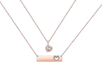 Load image into Gallery viewer, AKLuv™ Mother &amp; Daughter Matching &#39;Cut Out&#39; Heart Cubic Zirconia Necklace Set - 2,3,4 Pieces Mother Daughter Necklace AKLuv™ Two 
