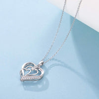 Load image into Gallery viewer, BelleLuv™ Grandmother S925 Sterling Silver Three Generation Hearts, Cubic Zirconia 18K Necklace grandmother necklace BelleLuv™ 
