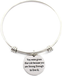 Load image into Gallery viewer, BLifeLUV™ 3-Piece Inspirational &quot;You are Braver...&quot; Quote Stainless Steel Expandable Bracelet BLifeLUV™ 
