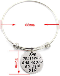 Load image into Gallery viewer, BLifeLUV™ 3-Piece Inspirational &quot;You are Braver...&quot; Quote Stainless Steel Expandable Bracelet BLifeLUV™ 
