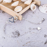 Load image into Gallery viewer, BLINGLuv™ Wife Infinity Heart Bracelet - S925 Sterling Silver, Cubic Zirconia, Love Heart Charms BLINGLuv™ 
