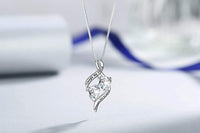 Load image into Gallery viewer, BLuv™ Grandmother S925 Sterling Silver &quot;Forever My Friend&quot; Quote Infinity Crystal Hearts Necklace grandmother necklace BLuv™ 

