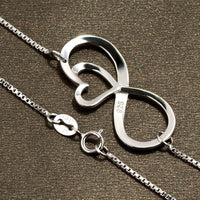 Load image into Gallery viewer, CharmSLUV™ S925 Sterling Silver Mother &amp; Daughter &quot;Forever Love&quot; Quote Infinity Heart Necklace Mother Daughter Necklace CharmSLUV™ 
