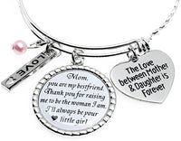 Load image into Gallery viewer, CloverLUV™ Mother &amp; Daughter &quot;Best Friend&quot; and &quot;Forever Love&quot; Quotes Bangle w/ 4 Charms mother daughter bangle CloverLUV™ 
