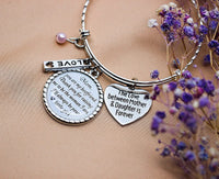 Load image into Gallery viewer, CloverLUV™ Mother &amp; Daughter &quot;Best Friend&quot; and &quot;Forever Love&quot; Quotes Bangle w/ 4 Charms mother daughter bangle CloverLUV™ 
