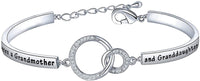 Load image into Gallery viewer, FeelLUV™ Grandmother &amp; Granddaughter &quot;Forever Love&quot; Quote Interlocking Circles Bracelet grandmother granddaughter necklace FeelLUV™ 
