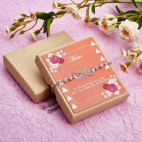 Load image into Gallery viewer, InfinityLuv™ MOM Heart Infinity Symbol Cubic Zirconia - White Gold Plated Bracelet Mother Bracelet InfinityLuv™ 
