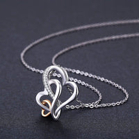 Load image into Gallery viewer, MEDLuv™ Grandmother S925 Sterling Silver Three Generation Infinity Hearts Cubic Zirconia Necklace grandmother necklace MEDLuv™ 
