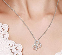 Load image into Gallery viewer, MEDLuv™ Grandmother S925 Sterling Silver Three Generation Infinity Hearts Cubic Zirconia Necklace grandmother necklace MEDLuv™ 
