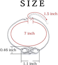 Load image into Gallery viewer, SilverMLUV™ S925 Sterling Silver &quot;I Love You Mom&quot; Quote Infinity Heart Bracelet - Mother Gift Mother Bracelet SilverMLUV™ 

