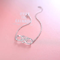 Load image into Gallery viewer, SilverMLUV™ S925 Sterling Silver &quot;I Love You Mom&quot; Quote Infinity Heart Bracelet - Mother Gift Mother Bracelet SilverMLUV™ 
