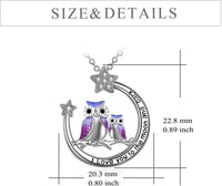 Load image into Gallery viewer, YFJewelz™ S925 Sterling Silver OWL Mother &amp; Daughter &quot;Love You to Moon&quot; Quote Star Necklace mother daughter necklace YFJLuv™ 
