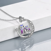 Load image into Gallery viewer, YFJewelz™ S925 Sterling Silver OWL Mother &amp; Daughter &quot;Love You to Moon&quot; Quote Star Necklace mother daughter necklace YFJLuv™ 

